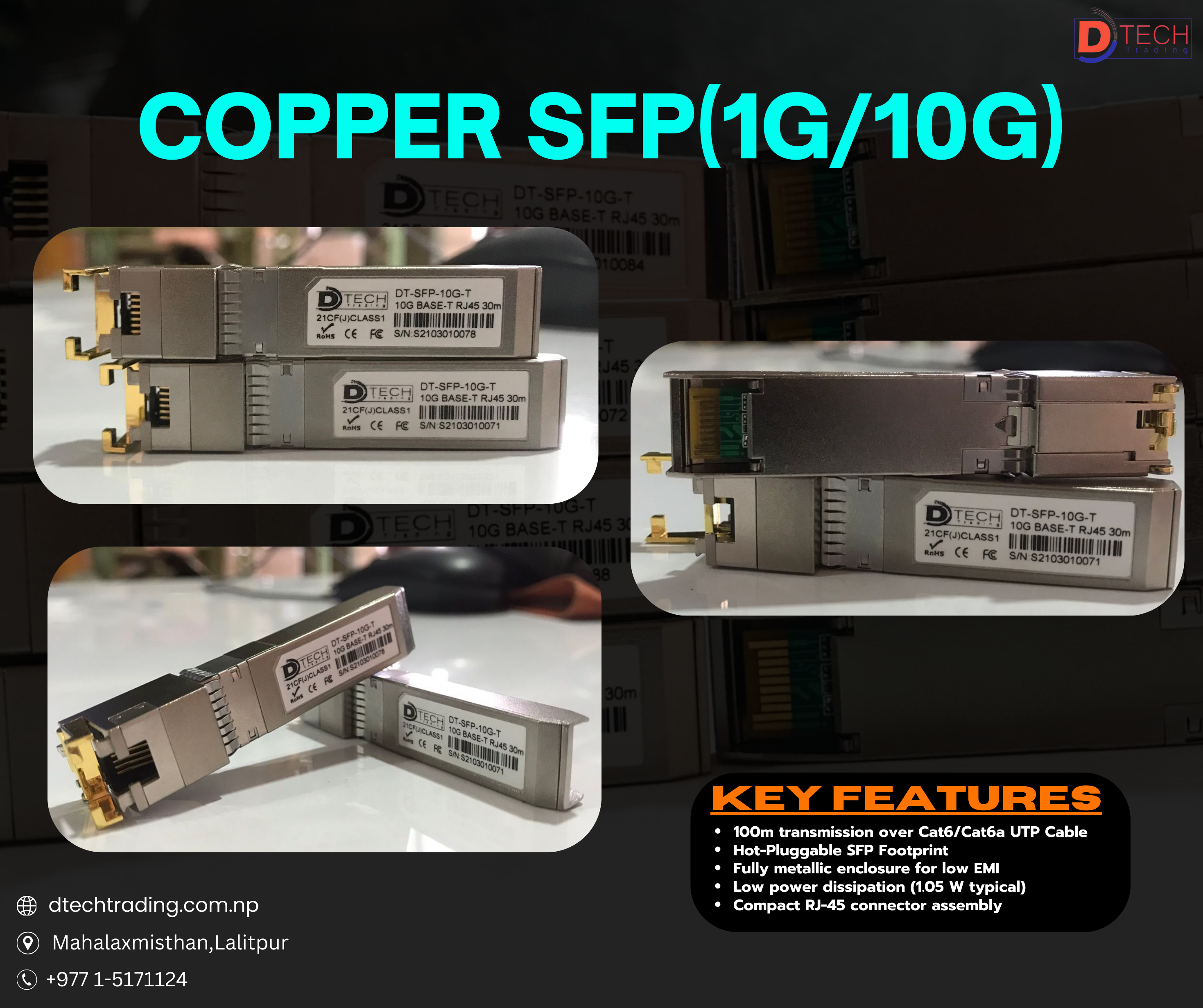 Boost Your Network Efficiency with Copper SFP (1G/10G) Modules