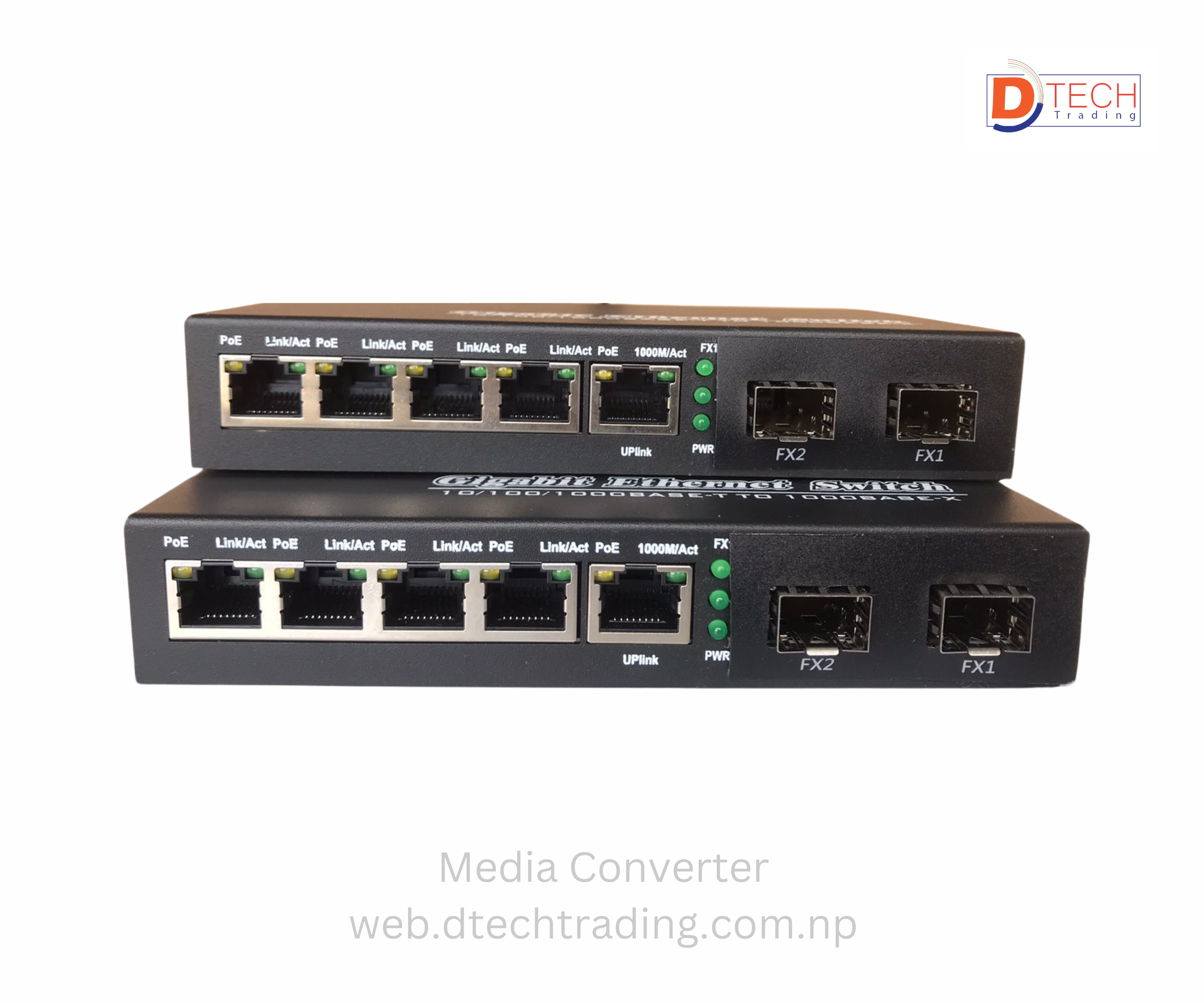 POE Media Converter 1G-2SFP-4RJ45