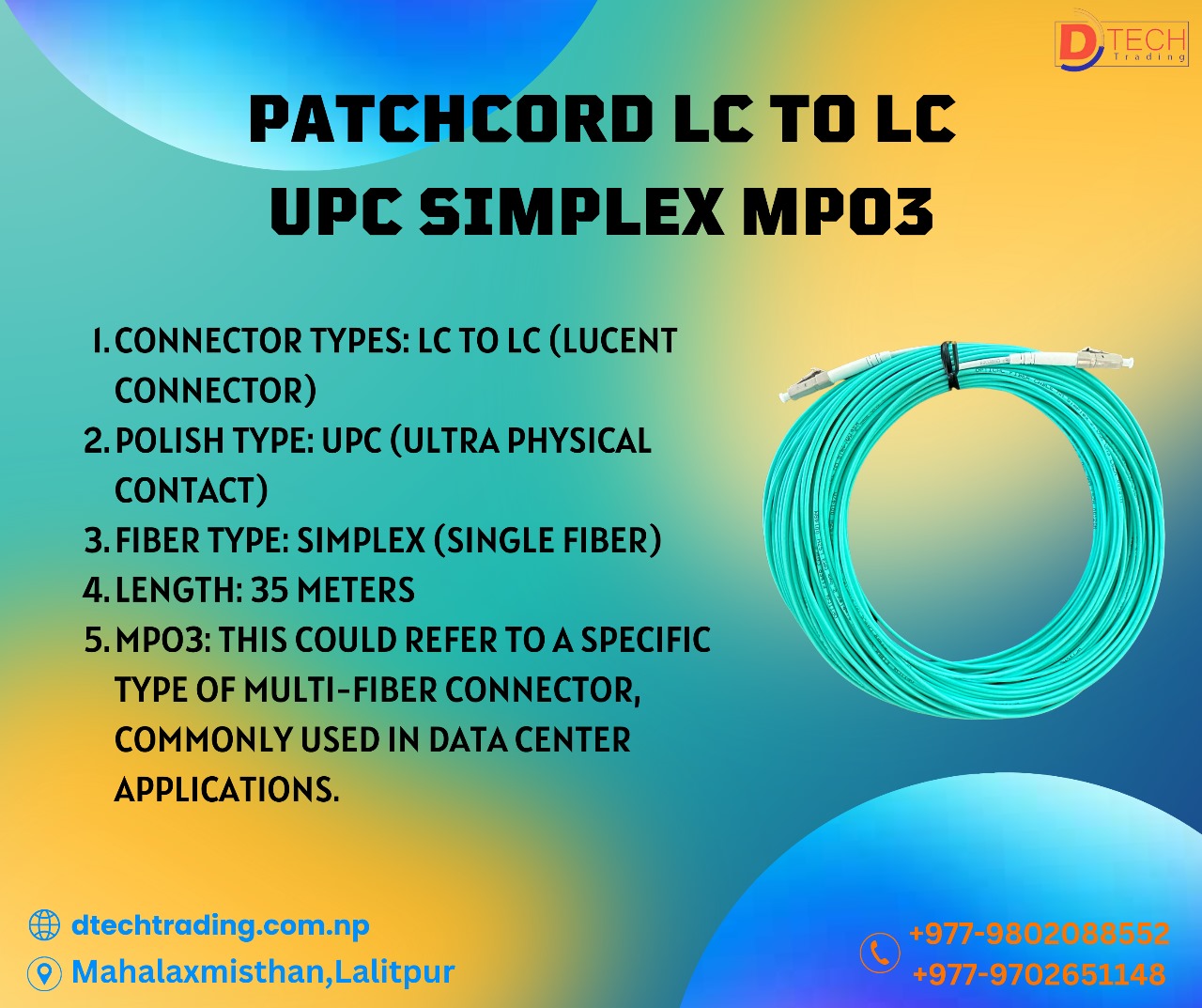 MPO3 Patch Cord in Nepal